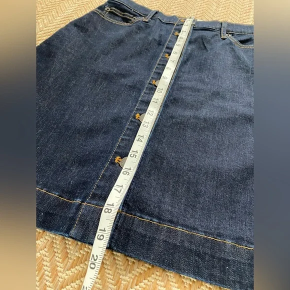 NWOT Gap 1969 Button Front Denim Skirt Size 30 Tall - Picture 6 of 6